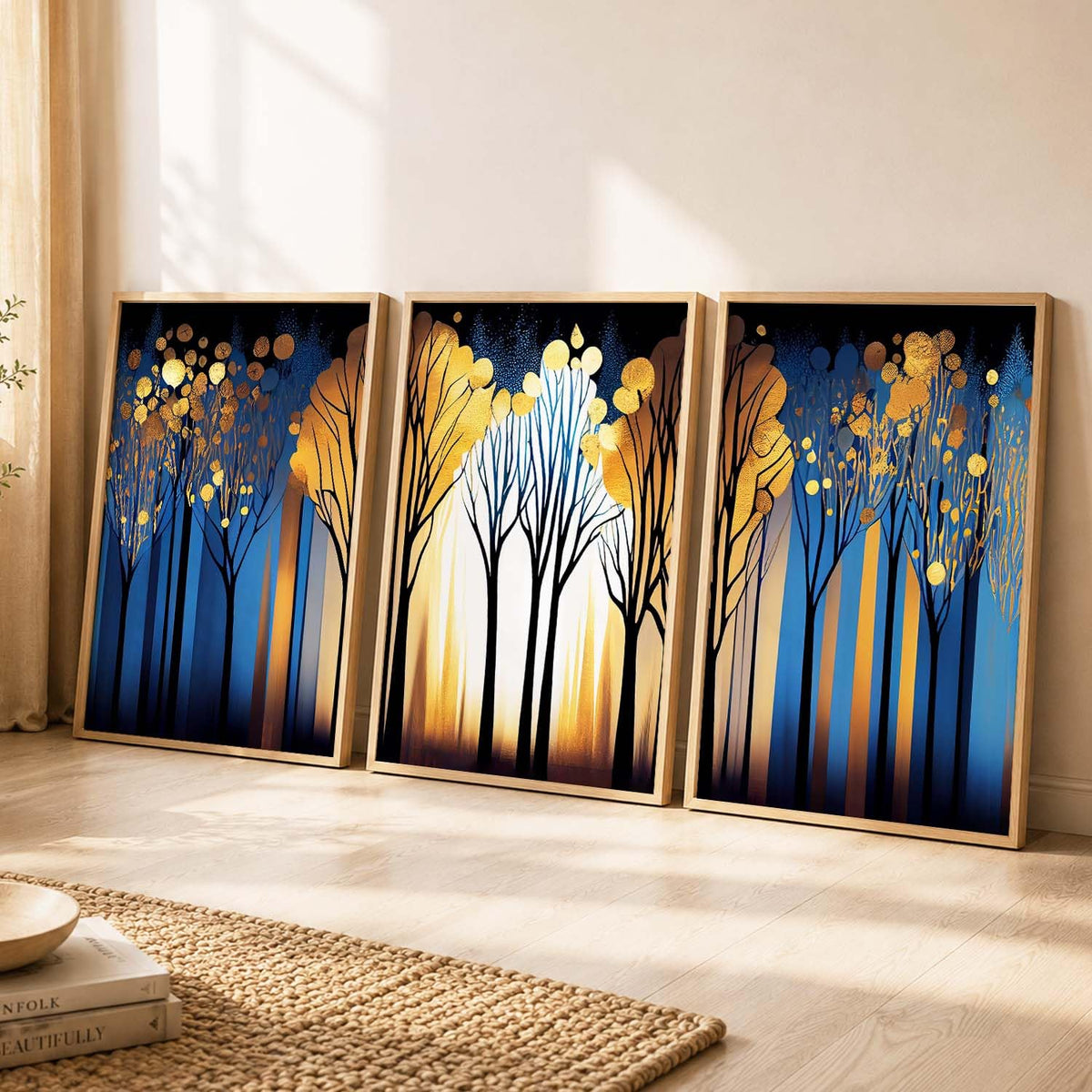 Painting for Wall Decoration - Modern Art Wall Decor Framed Painting for Living Room Bedroom - Framed Wall Posters/Paintings with Frame Set of 3 (Art 15, 10x13 inch)