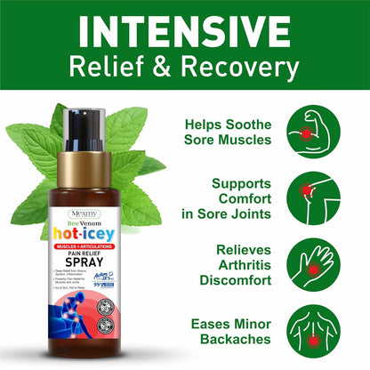 Pain Relief Spray | Hot-Cool Formula For Instant Relief From Back Pain, Leg Pain, Lumbar Pain, Knee Pain, Joint Pain, Sports Injuries, Sleep Support & Muscle Recovery | 100 g
