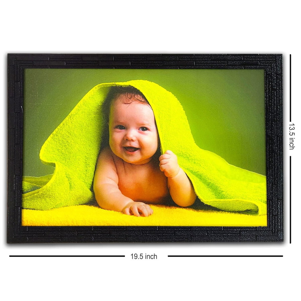 'Cute Baby' UV Art Painting (Synthetic Wood)| Ready to Hnag - (13.5 x 19.5 inch, Multicolor)