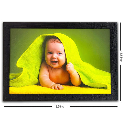 'Cute Baby' UV Art Painting (Synthetic Wood)| Ready to Hnag - (13.5 x 19.5 inch, Multicolor)