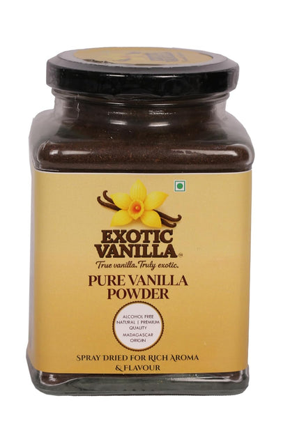 Exotic Vanilla Gourmet Vanilla Powder with Seeds – Pure & Natural Vanilla Flavor for Baking, Cakes, Desserts, Ice Cream & Confectionery | Premium Powder for Gourmet Cooking