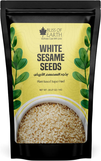 Bliss of Earth Organic Sesame Seeds 200 gm White For Eating, Raw Til Seeds