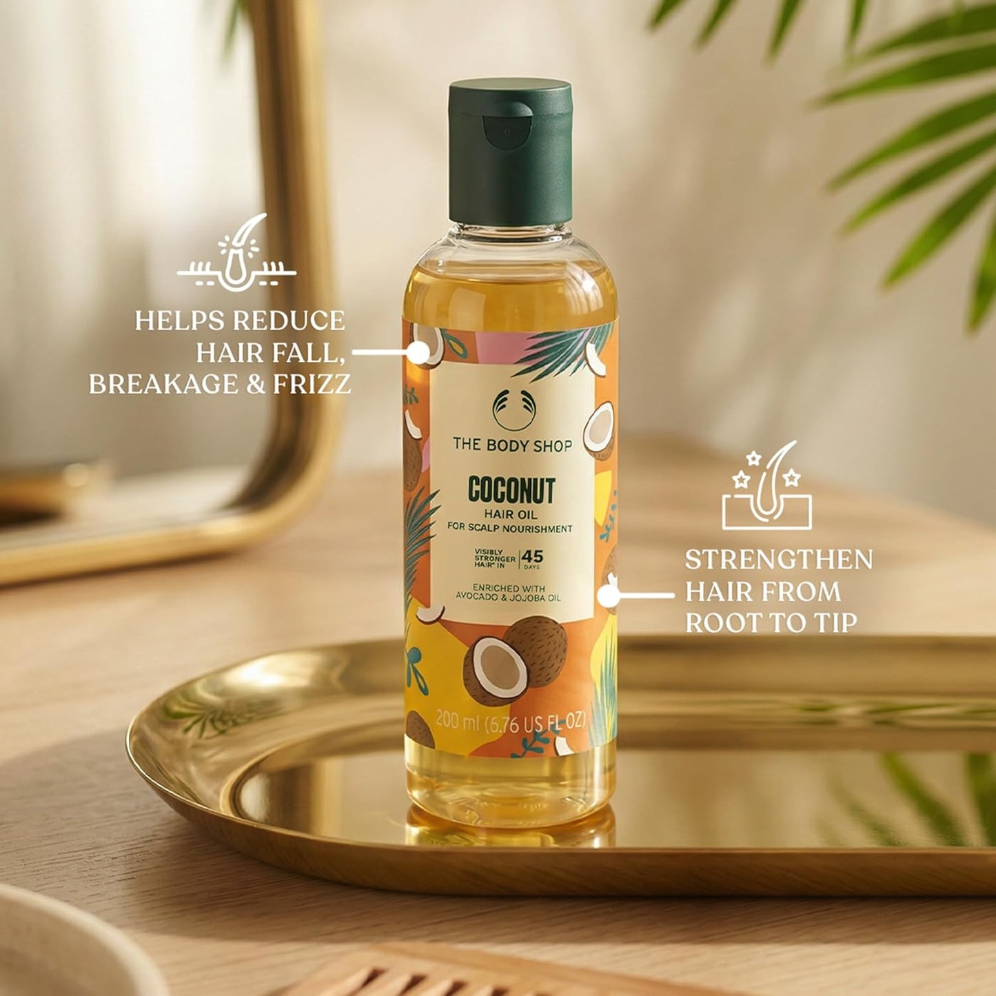 The Body Shop Coconut Hair Oil For Stronger, Smoother, Softer hair 200 Ml