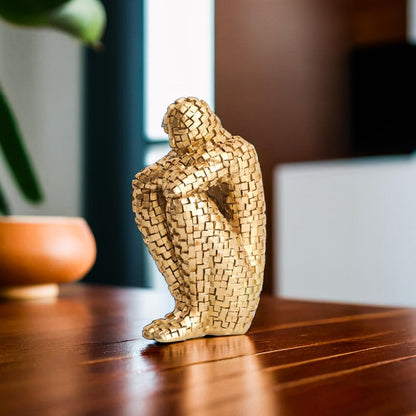 Brick Man Show Pieces for Home Decor Living Room Decorative Items | Abstract Modern Showpieces Gift Item for Decoration | Tv Unit Showcase Shelf Office Interior Statue Figurines