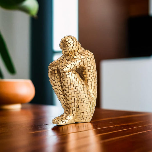 Brick Man Show Pieces for Home Decor Living Room Decorative Items | Abstract Modern Showpieces Gift Item for Decoration | Tv Unit Showcase Shelf Office Interior Statue Figurines