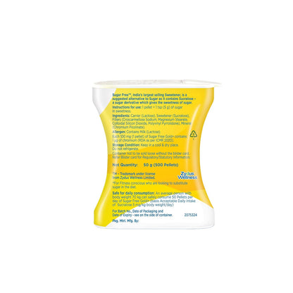 Sugar Free Gold, 500 Pellets| India s No.1 Sweetner| Sweet like Sugar with Low Calories| Scientifically Proven & Tested 50g