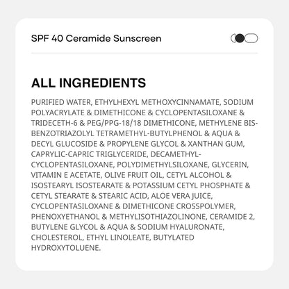 Cureskin SPF 40 Ceramide Sunscreen with Hyaluronic Acid & Ceramides | 2-in-1 Sunscreen Moisturizer, Broad Spectrum, SPF 40 & PA+++, 50 g (Pack of 1)