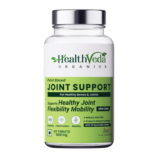 Zephivo HEALTH VEDA ORGANICS PRIVATE LIMITED Plant Based Joint Support 1000 Mg With Moringa Leaves Powder, Boswellia Serrata Powder | 60 Veg Tablets | Supports Healthy Joints & Bones