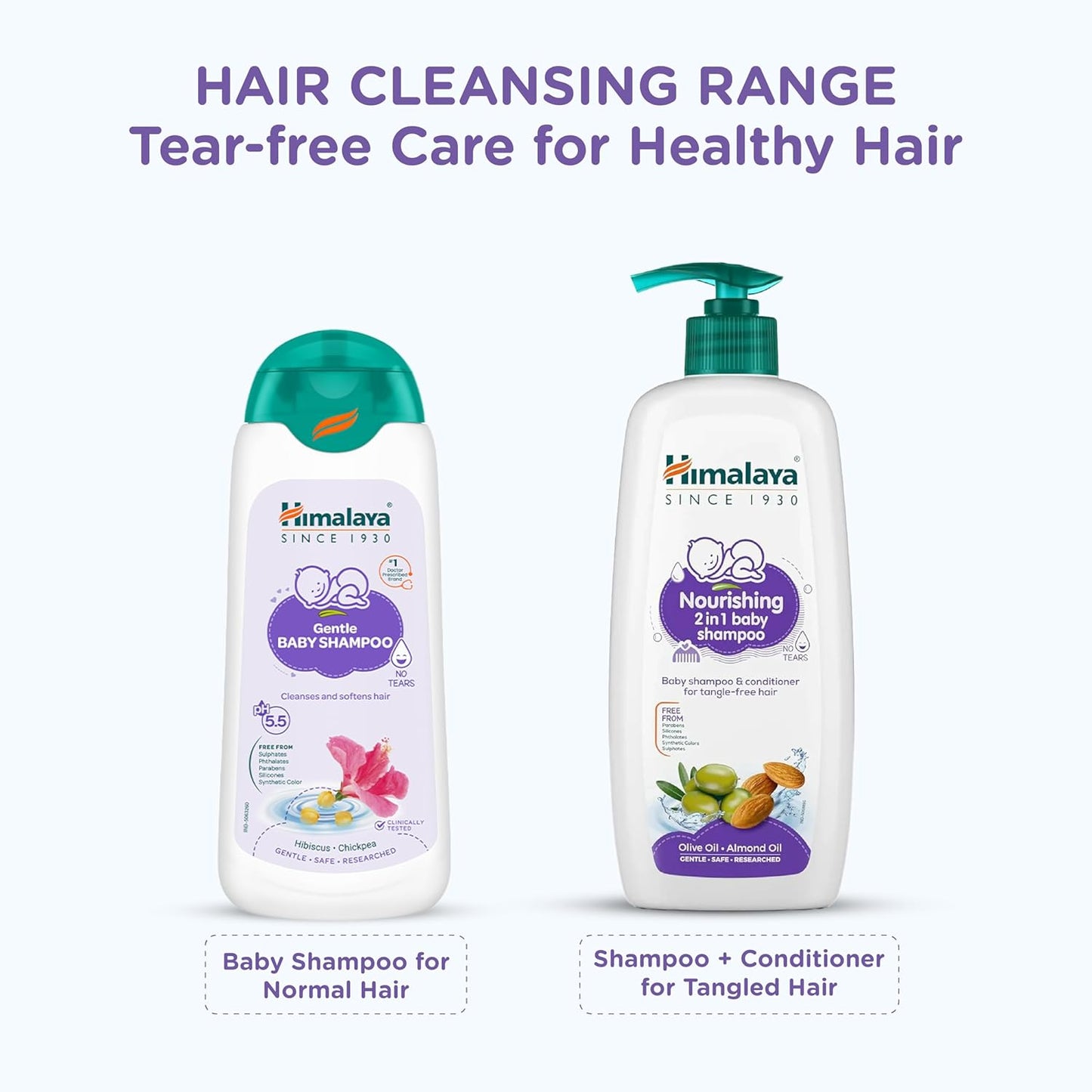 Himalaya Gentle Baby Shampoo with Hibiscus, Chickpea | No Tears | pH 5.5 | No.1 Doctor Recommended Brand | Cleanses, Softens & Nourishes hair | Safe for Newborns | Hypoallergenic