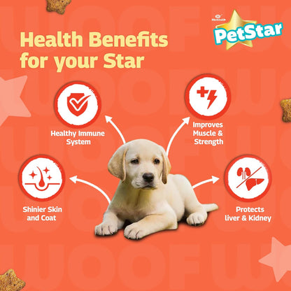 PETSTAR Mankind Puppy Dry Dog Food (High Protein) Chicken & Wheat Flavor, 1kg | Improves Muscle & Strength, Supports Immunity, Protects Liver & Kidney | Puppy Dog Food