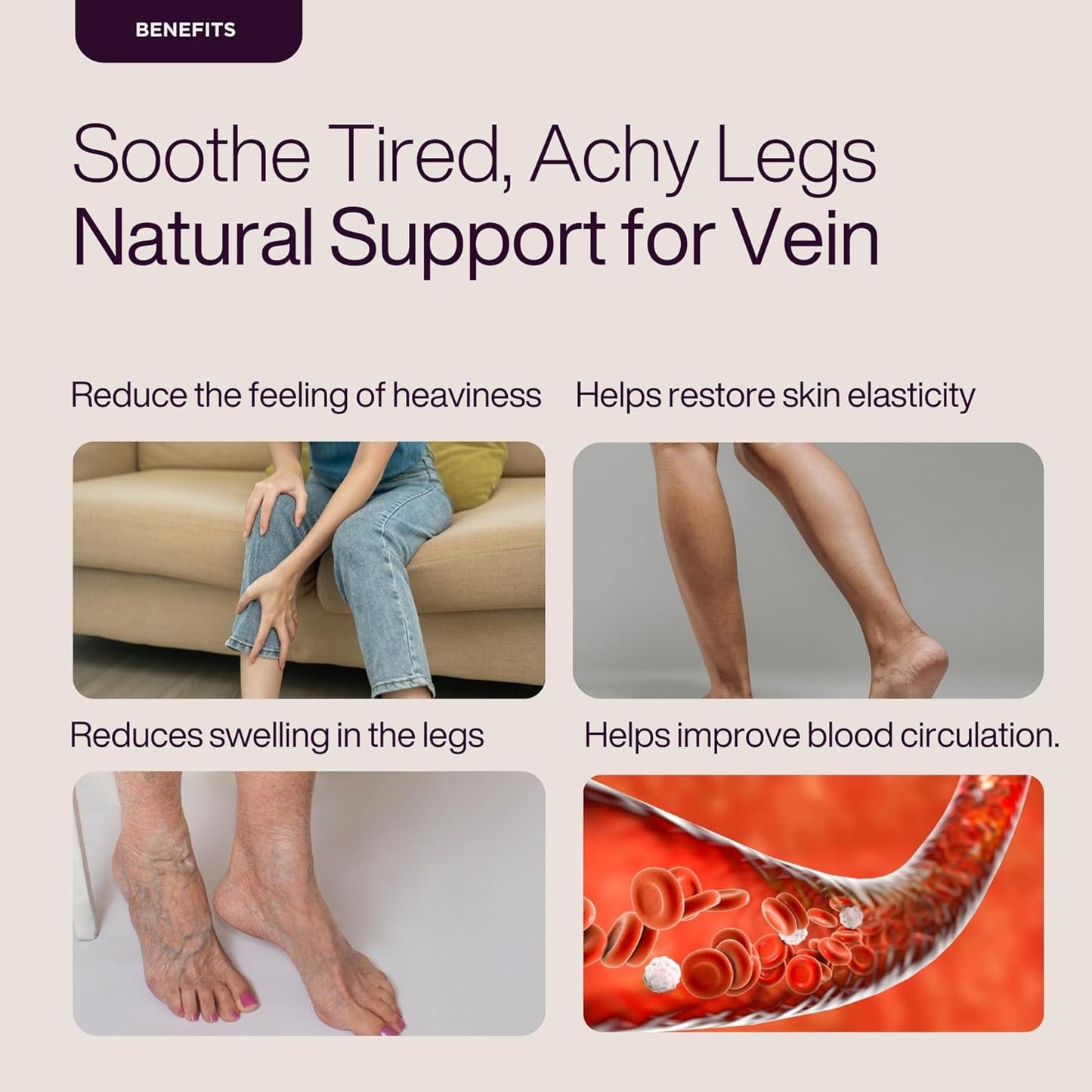 Puretive Varico Ease Oil – Daily Relief Oil for Tired Legs & Swelling | Natural Circulation Support for Varicose Veins & Tired Legs, Reduces Heaviness & Fatigue | Fast Absorbing, Non-Sticky, Plant-Based Massage Oil | 100 ml.