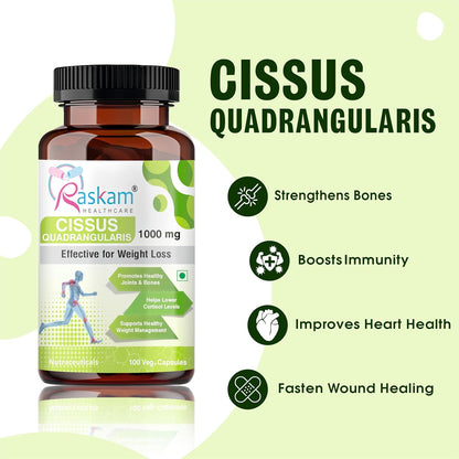 Cissus Quadrangularis Extract 1000mg - 100 Veg Capsules- Bone & Joint Wellness