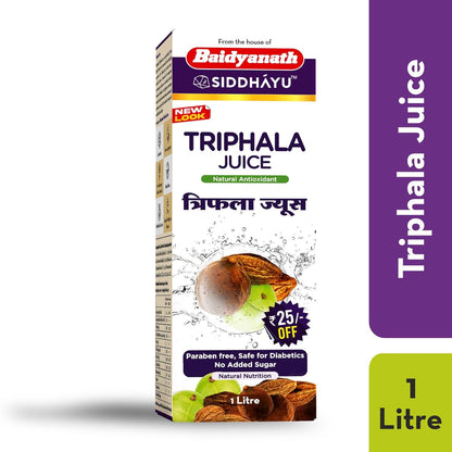 Baidyanath Asli Ayurved Triphala Juice | Ayurvedic, Herbal Laxative - 1 Ltr