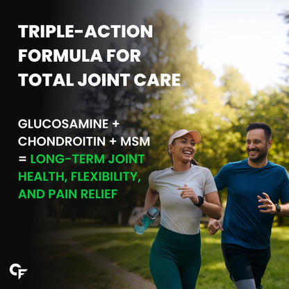 Carbamide Forte Glucosamine Tablets For Joint Support Supplement with Collagen & Glucosamine Chondroitin MSM | Joint Cartilage Support & Muscle Health | Joint Pain Tablets - 90