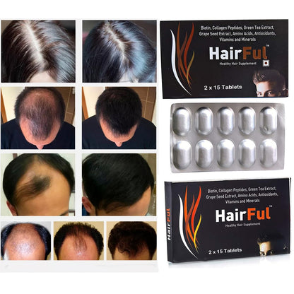 HairFul Healthy Hair Supplement 30 Tablets (Pack of 2 X 15)