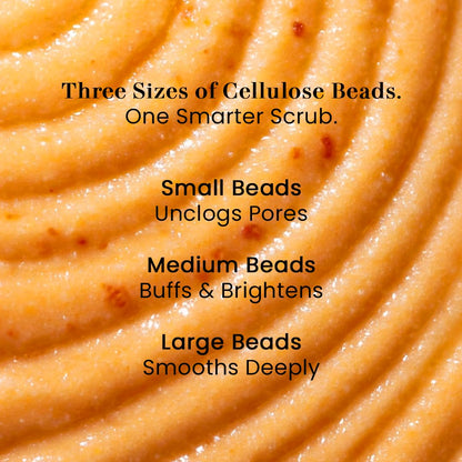 BiE Peach Sunrise Body Scrub | Gentle Exfoliator | Infused with Squalane | Glycerin | Peach Extracts | 200ml