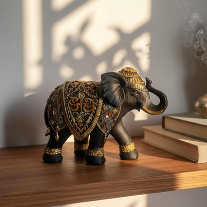 eCraftIndia Elephant Statue Showpiece for Home Decor Office Table | Animal Figurines Good Luck Gift for Housewarming Birthday