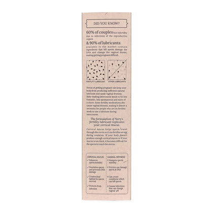 Nory First Fertility Friendly Personal Water Based Lube (100gm) Organic, Non-Staining Aloe Vera Lubricant Gel for Privacy, Natural Luber for Men & Women