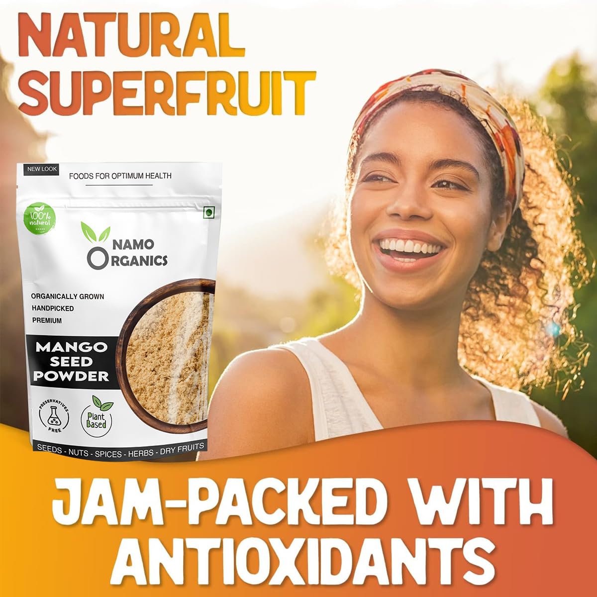 Namo Organics - Mango Seed Powder - 500 Gm - B12 Rich | No Preservatives | Double Filtered | No Added Impurities