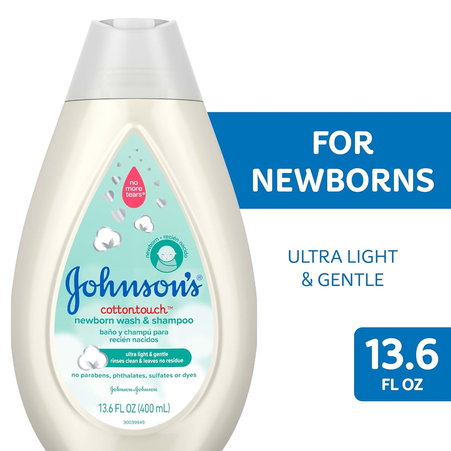 Johnson's Cotton Touch Newborn Baby Wash Shampoo13.5 fl. oz