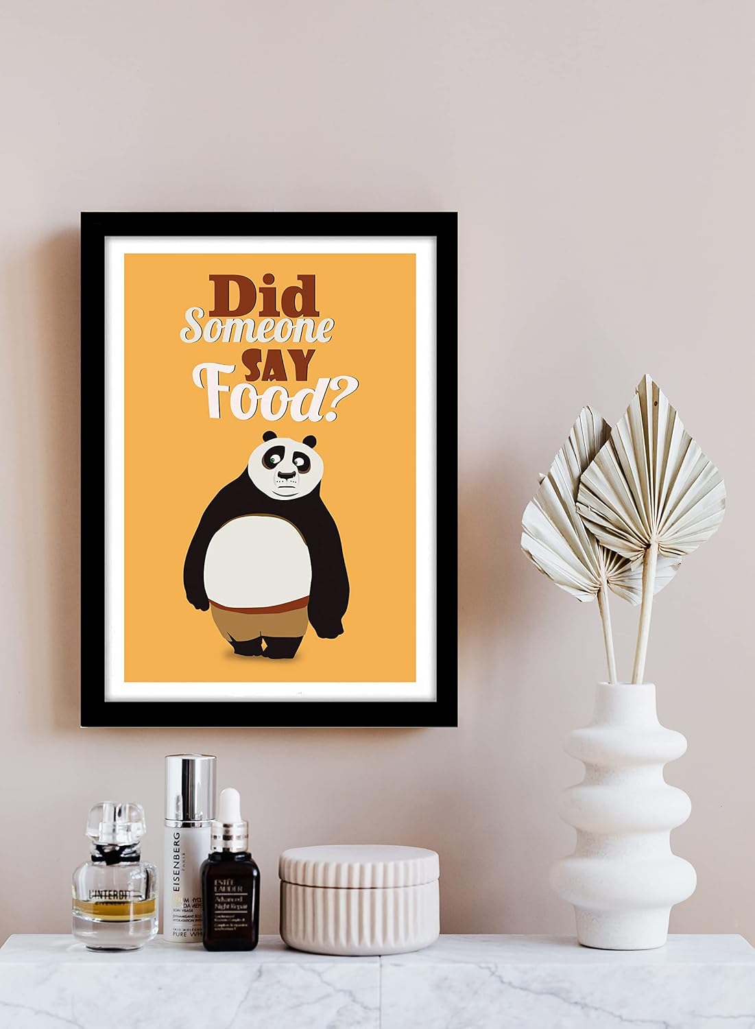 Food Panda Funny Quote Framed Poster For Kitchen Restaurant Wall With Acrylic Sheet Size A4 10 Inch X 13 inch | Inch Home Photo Frames For Cafe, Bar, Decoration Gift
