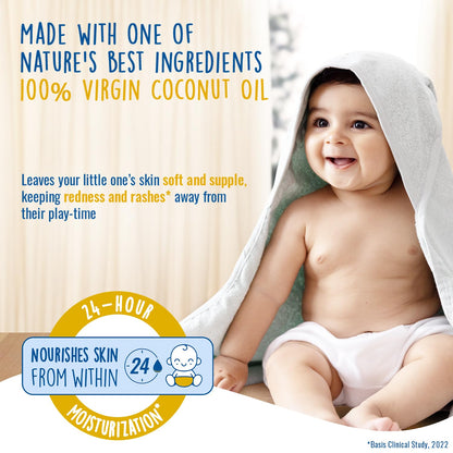 Parachute Advansed Baby Lotion for New Born Babies|Doctor Certified|Virgin Coconut Oil & Coconut Milk|Ph 5.5|24 Hour Moisturization|200Ml, Blue
