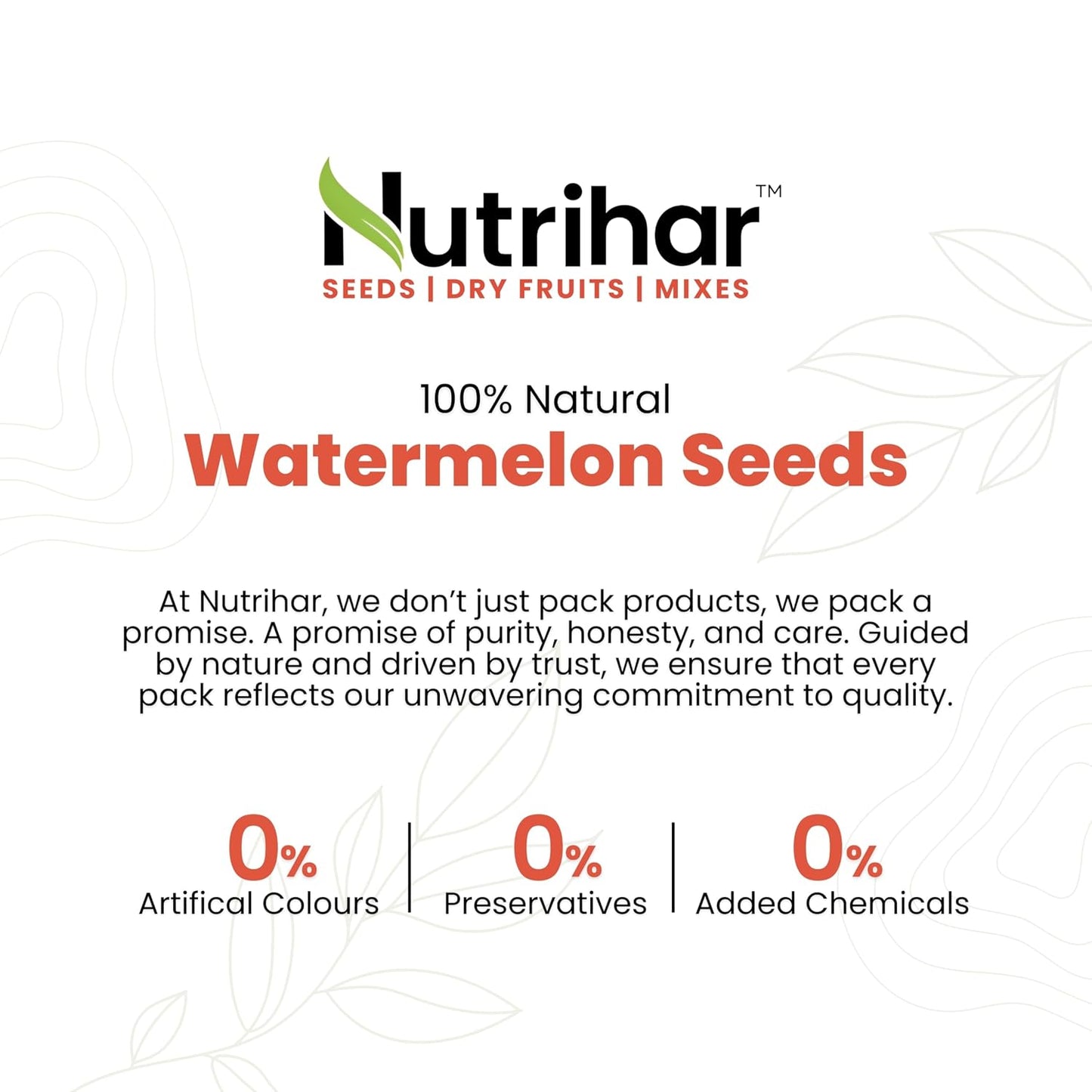 Nutrihar Raw Watermelon Seeds 100g | Double Cleaned & Unpolished | Watermelon Seeds for eating | High Protein | Magaj Seeds 100g