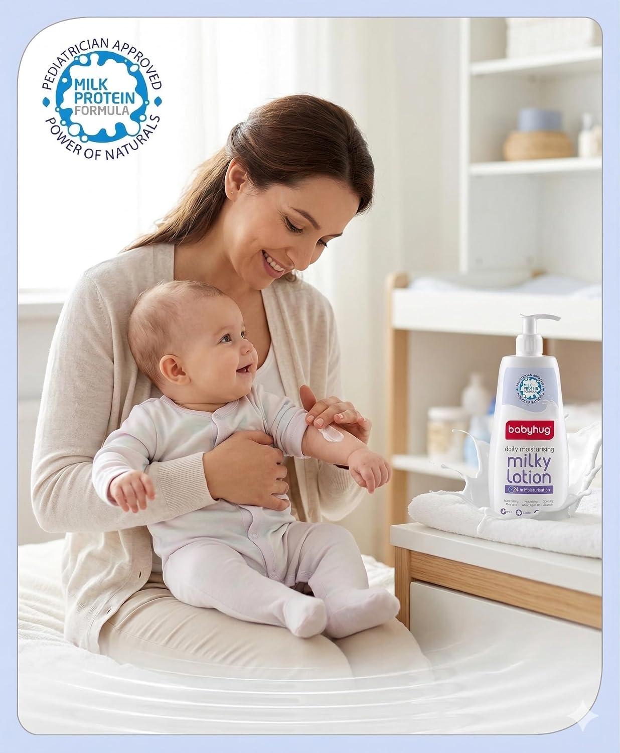 BABYHUG Daily Moisturising Milky Lotion - Enriched With Natural Oil, Aloe Vera Extract 400ML(Pack Of 1)