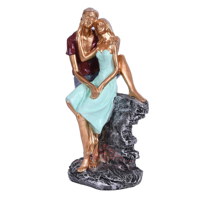 Charming Affectionate Love Couple Art Resin Sculpture for Valentine Day Gift, Statue for Weddings & Anniversaries - Present for Him and Her (Model 8)
