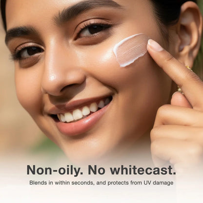 Good Vibes Vitamin C SPF 50 PA++++ Sunscreen | Brightening & Hydrating | 3% Niacinamide + Hyaluronic Acid | No White Cast, Lightweight & Non-Sticky | Daily Glow Sun Protection For All Skin Types – 50 gm