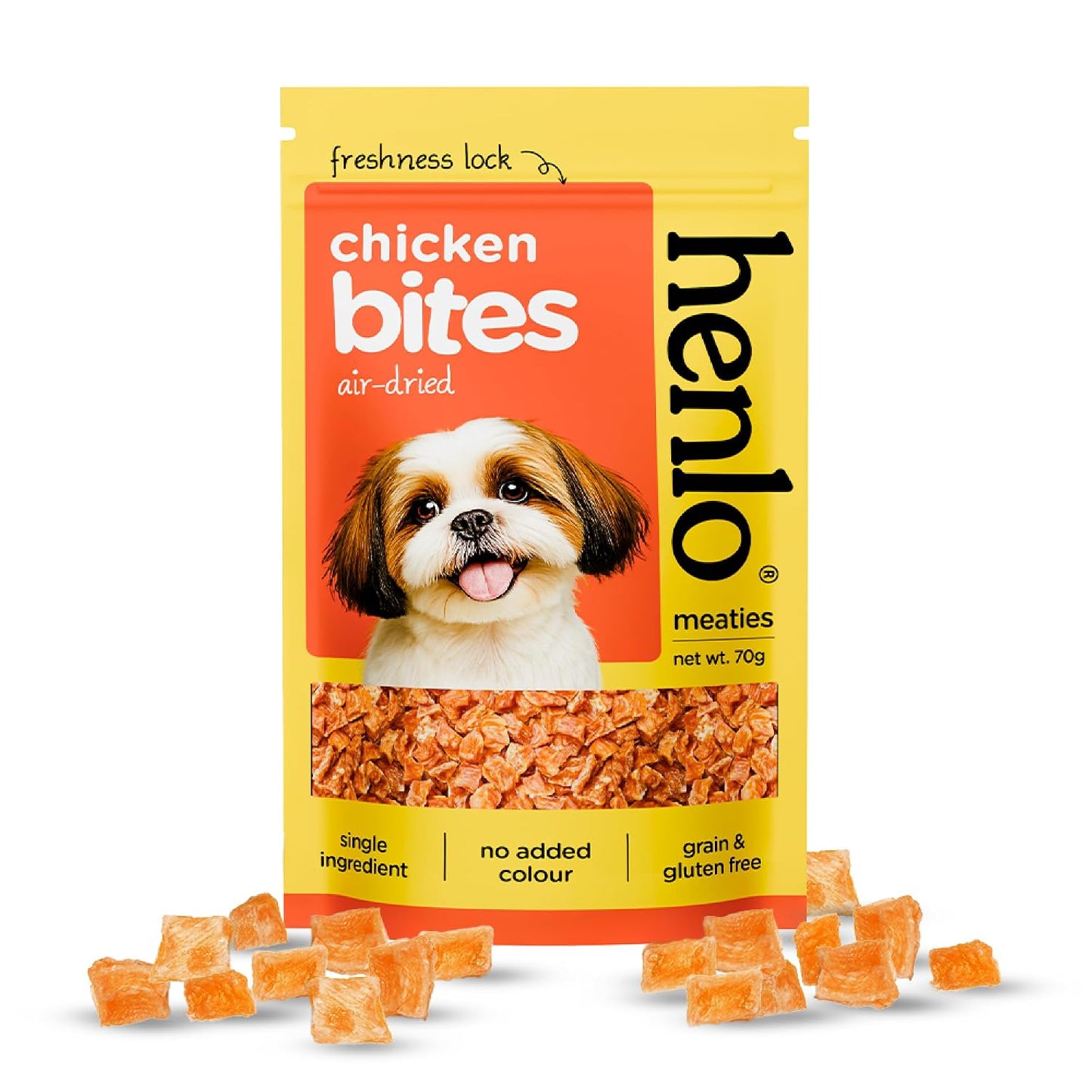 Henlo Chicken Bites for Dogs | High Protein, Guilt-Free & Healthy Dog Treats | Natural, Low Fat Training Snacks