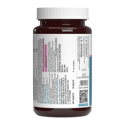 Supplement bottle with label on a white background