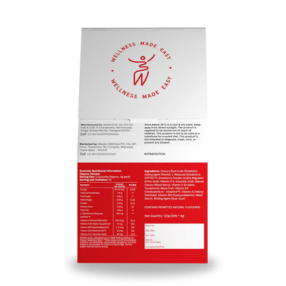 Be Bodywise Glutathione Gummies for Clear and Radiant Skin | Reduces Pigmentation, Enhances Radiance, Protects Against Pollution & UV Damage | With 250mg Gluthione per serving | L-Glutathione, Lycopene, Vitamin C |  30 Gummies