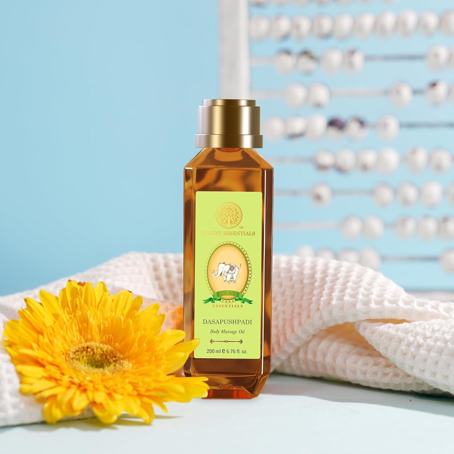 Forest Essentials Baby Body Oil with 10 herbs specially for baby care to gently nourish delicate skin | Ayurvedic Body Massage Oil for Babies | Gentle & Natural