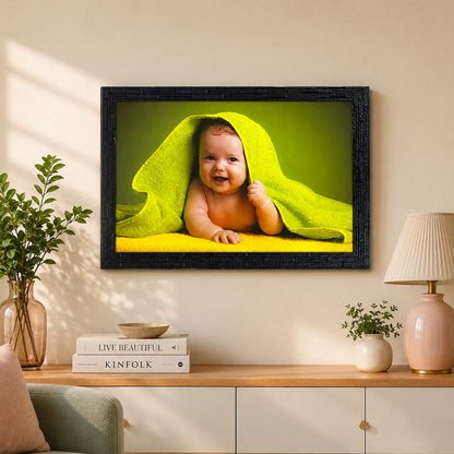 'Cute Baby' UV Art Painting (Synthetic Wood)| Ready to Hnag - (13.5 x 19.5 inch, Multicolor)