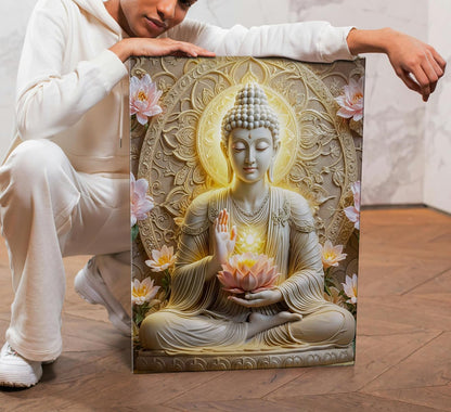 Buddha Paintings For Living Room, 45x58 cm, Set of 1