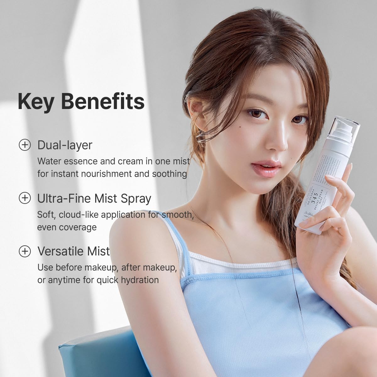Dr.Althea 345 Relief Cream Mist | Hydrating Facial Mist with Rice Extract | Soothing Care for Sensitive Skin | Vegan Korean Skincare, 100ml