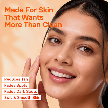 Swiss Beauty Care Juicy Glow Face Wash | Papaya + Alpha Arbutin | Removes Dirt & Grime | Fades Tan & Spots | Nourishes & Hydrates - 100g