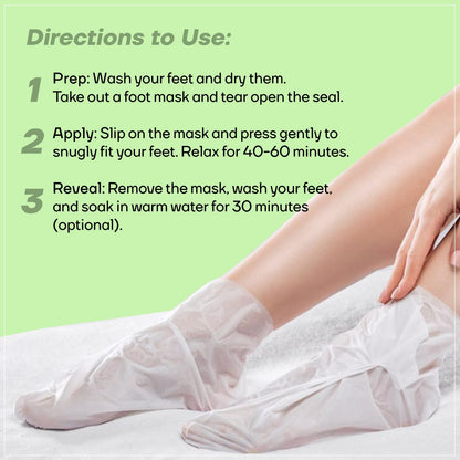 MOUNTAINOR Peeling Foot Mask Exfoliates & Brightens, Remove Dead Cell, Rejuvenates Skin For Men And Women 40gm 1 Pair