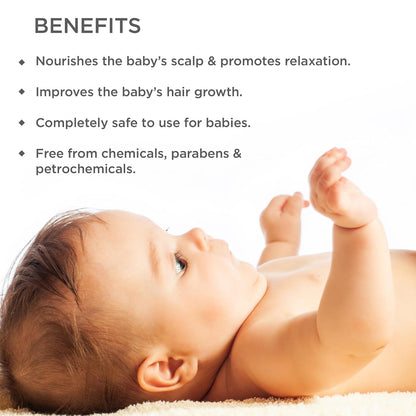 Forest Essentials Baby Hair Oil with 10 herbs specially for Baby Care to gently nourish delicate skin | Ayurvedic Head Massage Oil for Babies | Promotes Hair Growth | Gentle & Natural