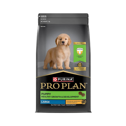 Purina Pro Plan Puppy Dry Food for Large Breed Dogs, 1kg Pack | With Chicken, Natural Colostrum, Supports Immune System, Scientifically Proven Antioxidants, Complete Nutrition