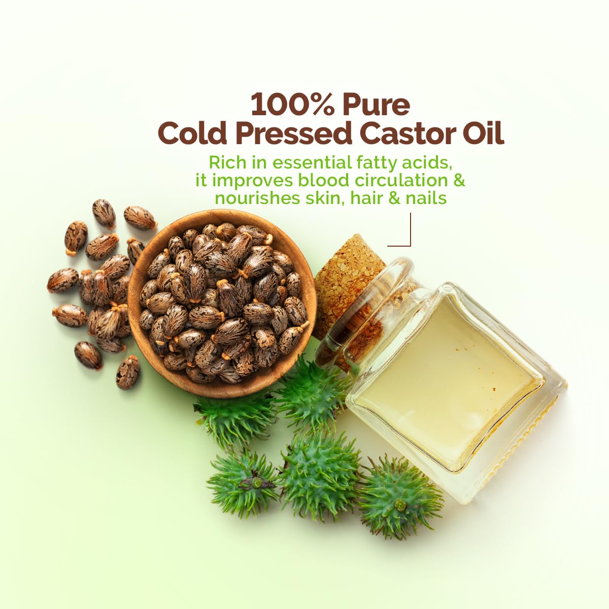 Mamaearth Castor Oil with 100% Pure Cold Pressed Castor Oil For Skin, Hair & Nails - 150 ml | Hydrates & Nourishes Skin | Promotes Hair Growth & Strengthens Hair | Strengthens Nails | Eyebrow & Eyelash Growth