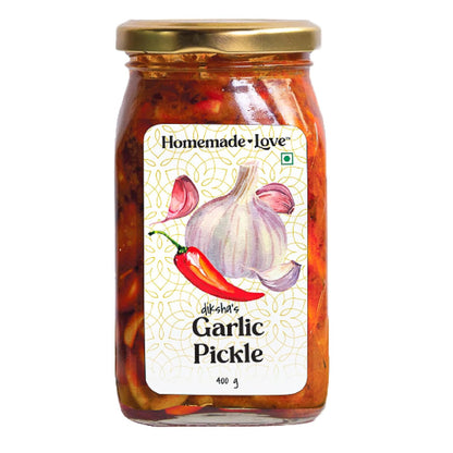 Homemade Love Garlic Pickle | Spicy Lasun ka Achaar Made with Raw Garlic, Ginger, Hing, and Spices