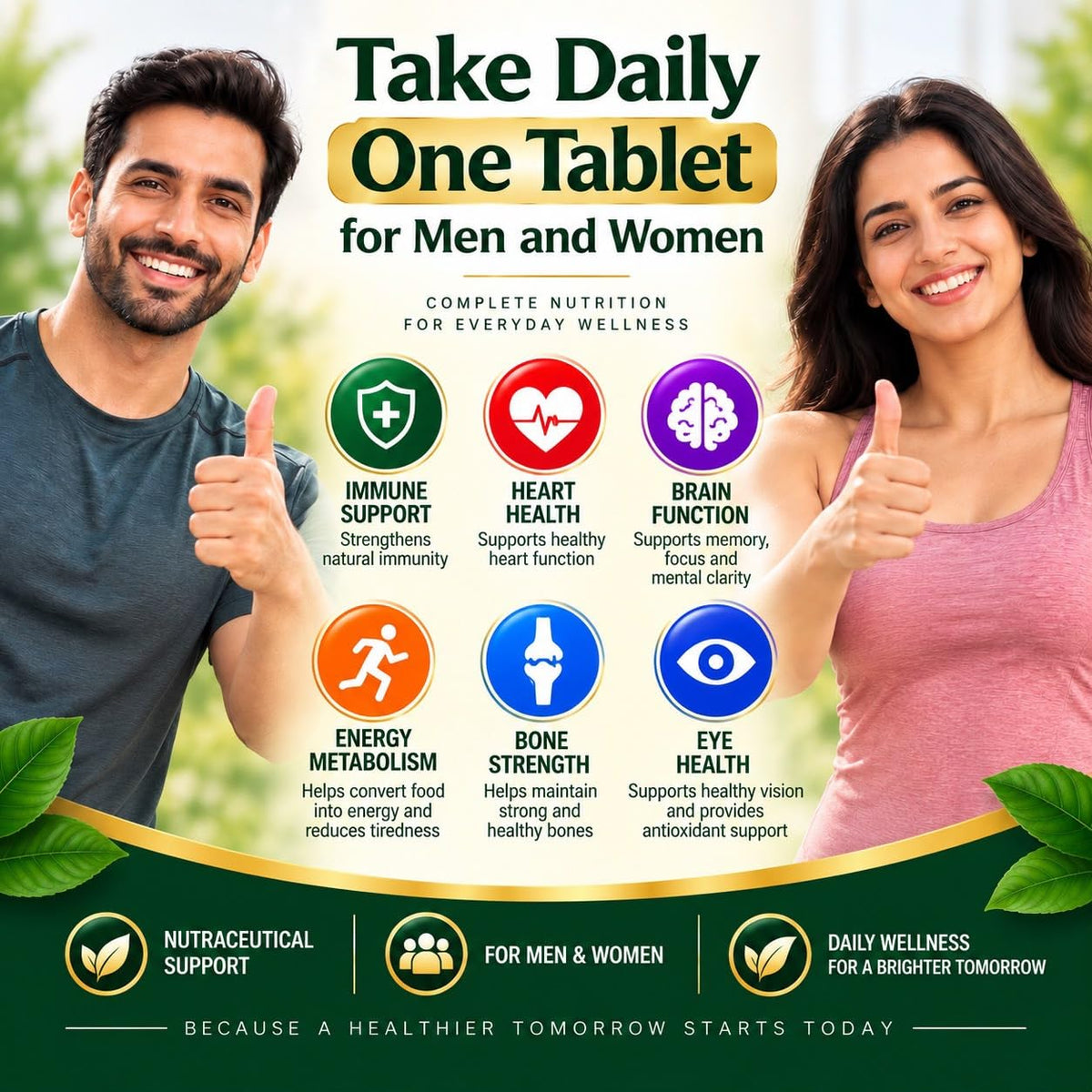 RUDRAG Essential 30 Multivitamin & Minerals & Premium Nutrients Tablets for Women and Men