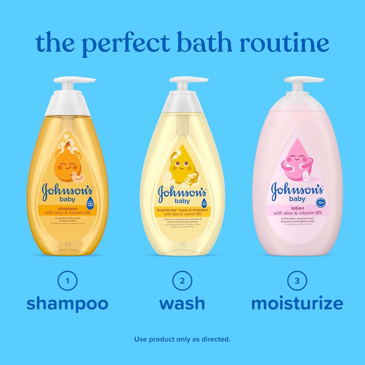 Johnson's Tear Free Baby Shampoo, Free of Parabens, Phthalates, Sulphates and Dyes, 600 ml