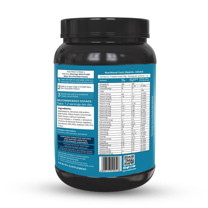 PRO360 Mass Pro (fka Mass Gainer) Protein Powder - Lean Mass Formula with Digestive Enzymes, 34.5g Protein per 2 Servings a day, Chocolate Flavor, 1kg