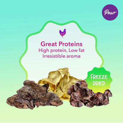 Pawr4Cats | Zoomy Cat Treats | Party Mix Combo | A Mix of Freeze-Dried Chicken Organs | 45 GMS | No Preservatives