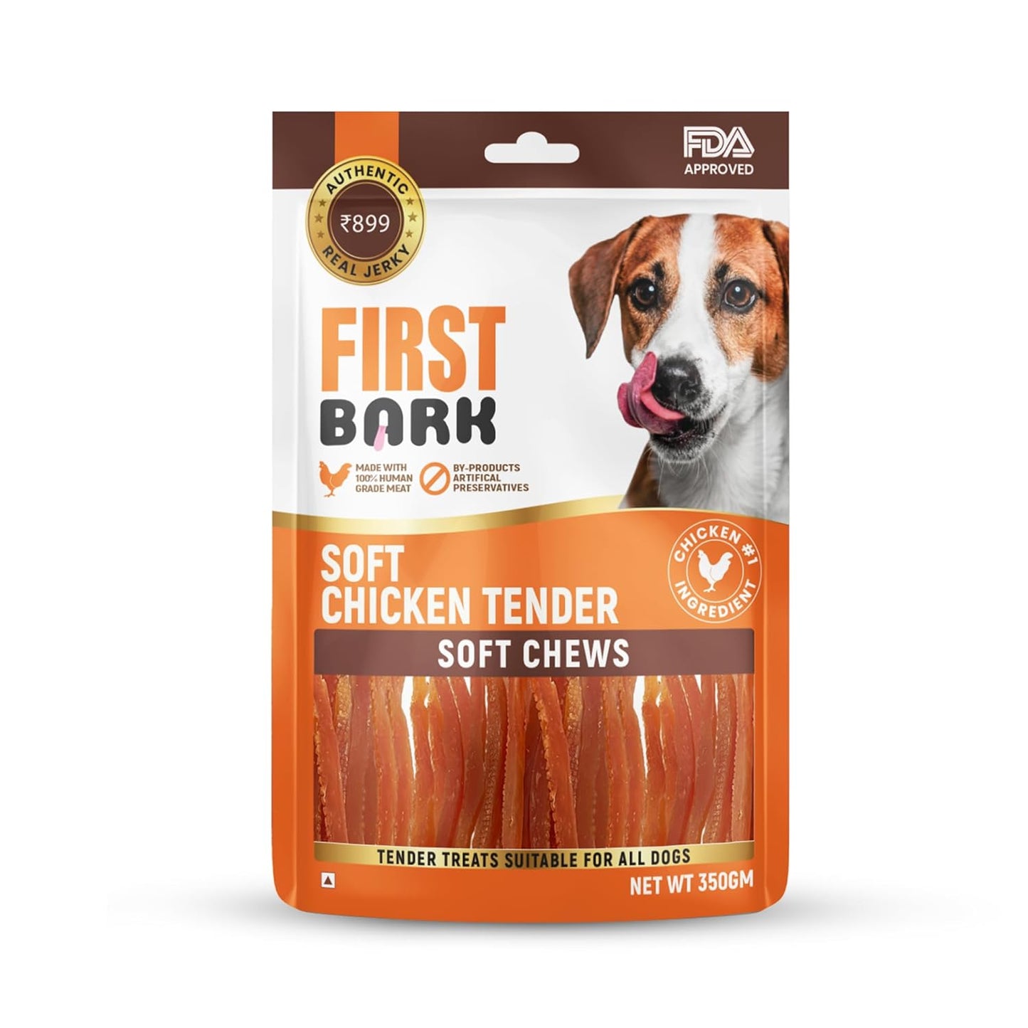 First Bark Dog Treats for Adult Dog & Puppy – Healthy Chews Chicken & Cod Fish Jerky for Dogs, Small Dogs & Shih Tzu | Dog Snacks & Puppy Treats – Chicken & Cod Roll (70g) x1