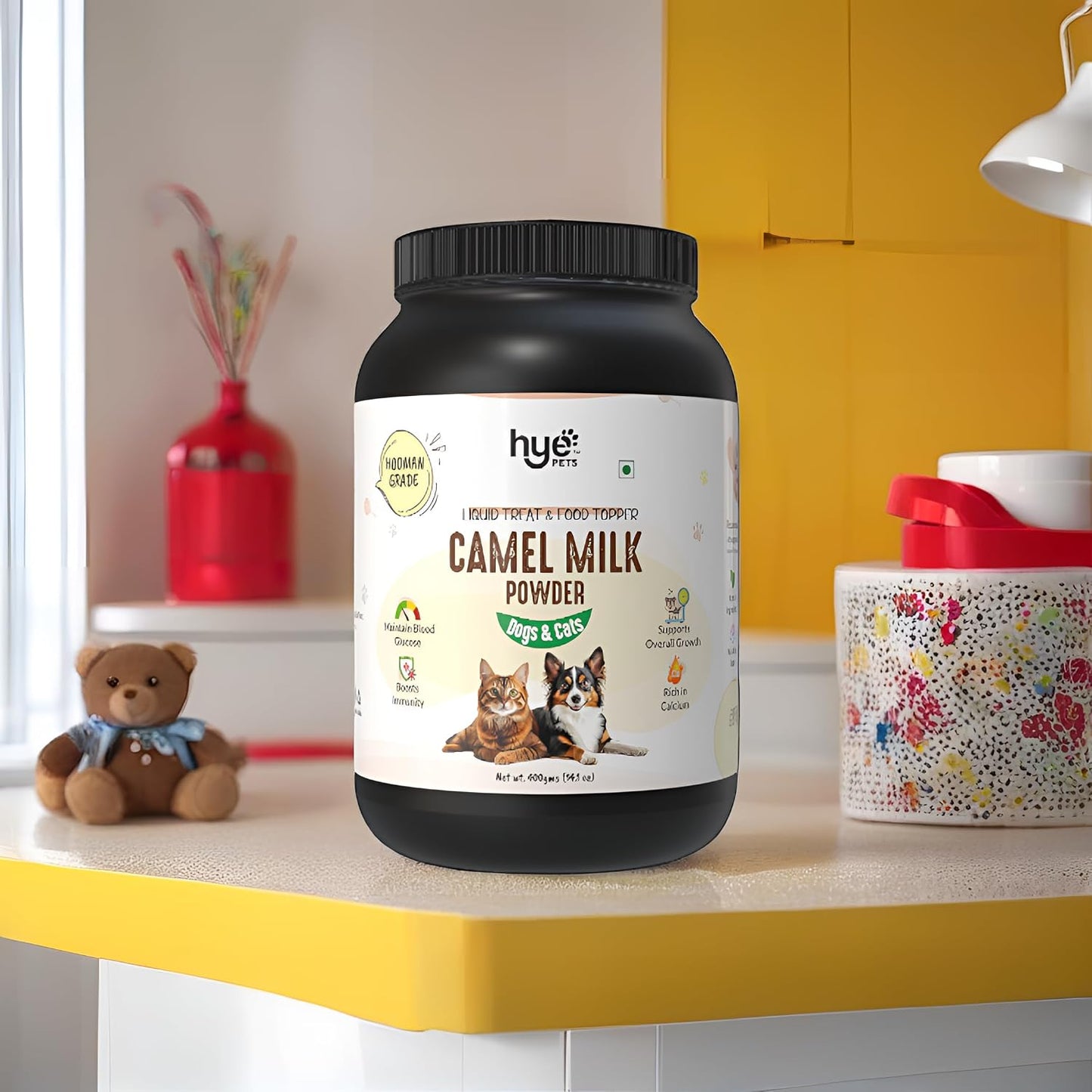 HYE FOODS Pets Supports Overall Body Growth with Camel Milk Powder for Dogs and Cats | 450 Gm