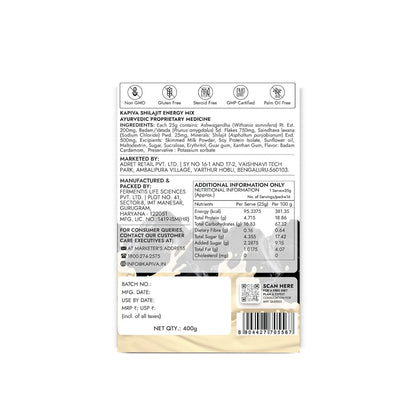 Kapiva Shilajit Energy Mix | Badam Flavour | Energy Drink for Men | Natural Nutritional Supplement |60% + Fulvic Acid, 80+ Minerals | Pure Himalayan Shilajit, Ashwagandha, 5g Protein | Improves Daily Energy, Stamina and Focus| 400g